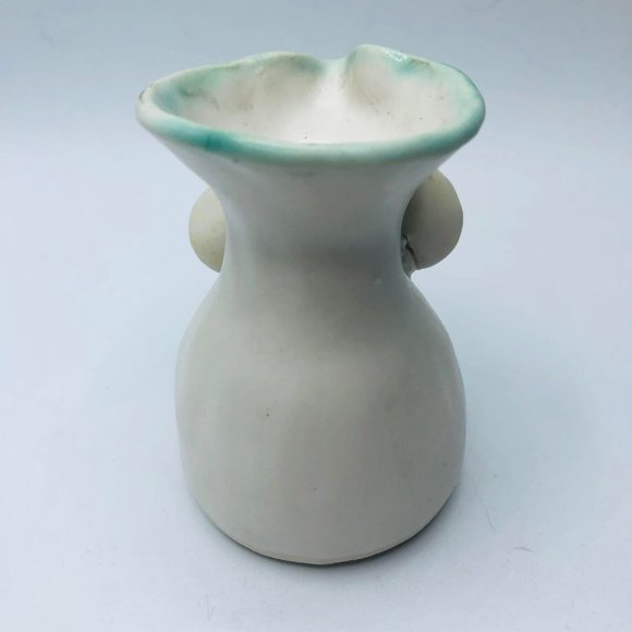 Pair of vintage handcrafted pottery pitcher vases mushrooms - Picture 6 of 11